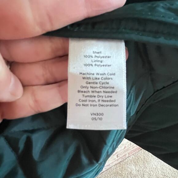 Talbots Bluegreen Quilted Jacket Large (L376) - Picture 8 of 8